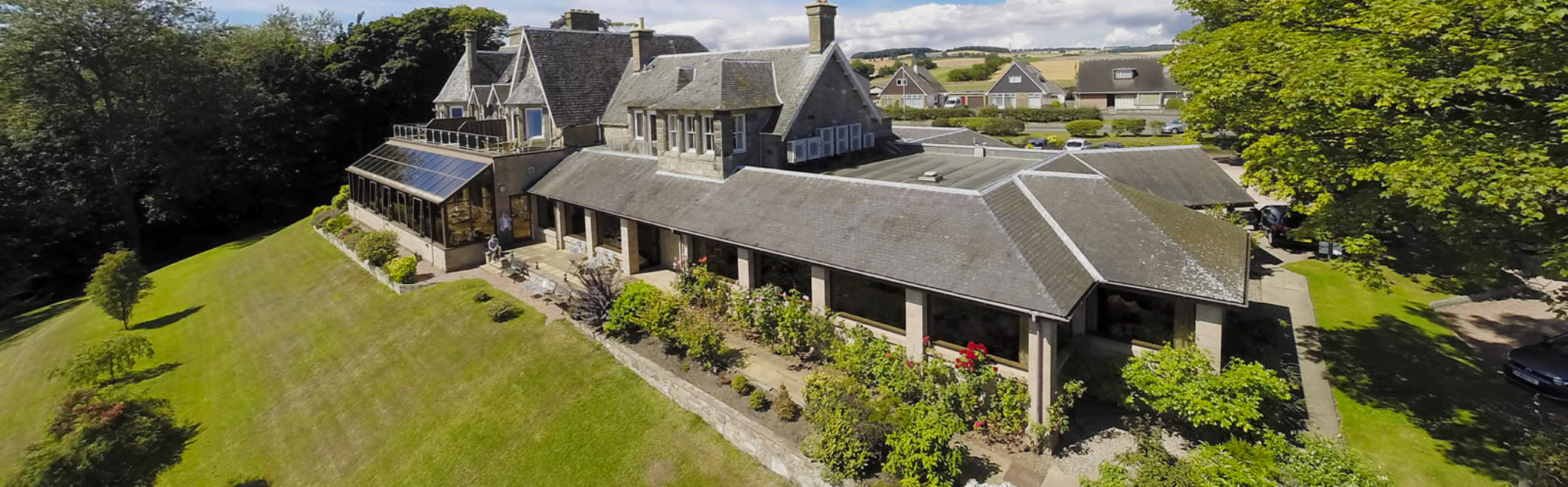 The Old Manor Hotel from above